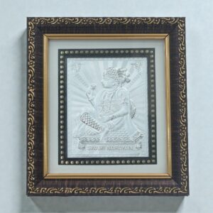 Shri Narayan Silver Embossed Wall Frame - Religious Home Decor