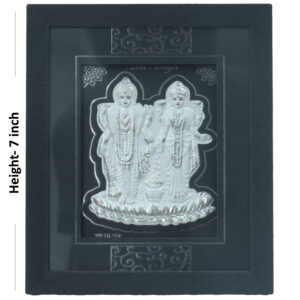Silver Framed Radha Krishna Religious Wall Art