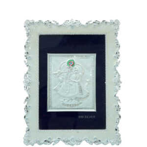 Silver-Toned Decorative Photo Frame with Ornate Border (8x6 inch)
