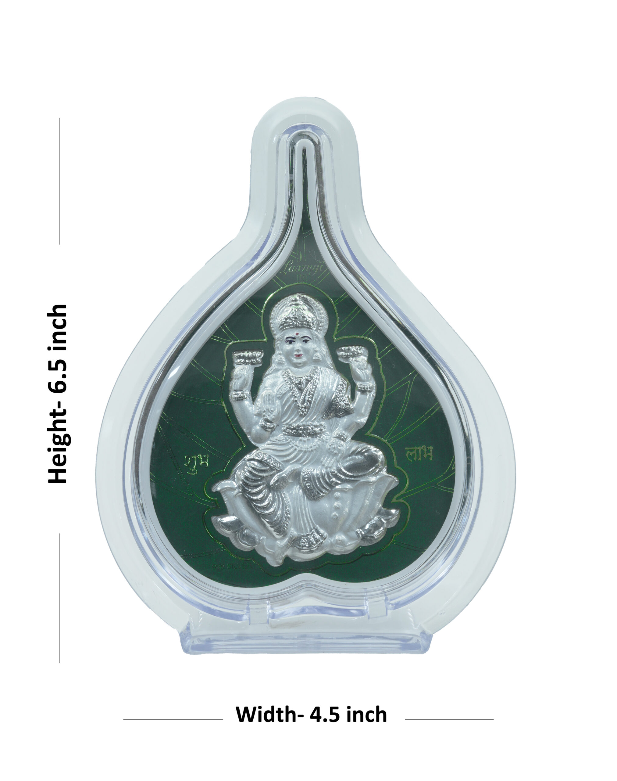 Silver Goddess Lakshmi Acrylic Frame - Pooja Room Showpiece (6.5 x 4.5 inch) - Image 2