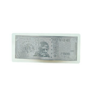 Silver Foil 500 Rupee Currency Note - Decorative Gift Item